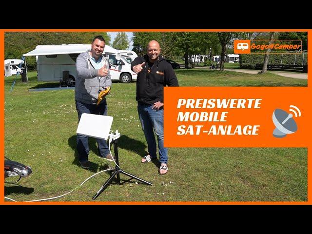 Preiswerte mobile SAT Anlage am Wohnwagen / Wohnmobil nachrüsten inkl. Ausrichtung via App | DIY