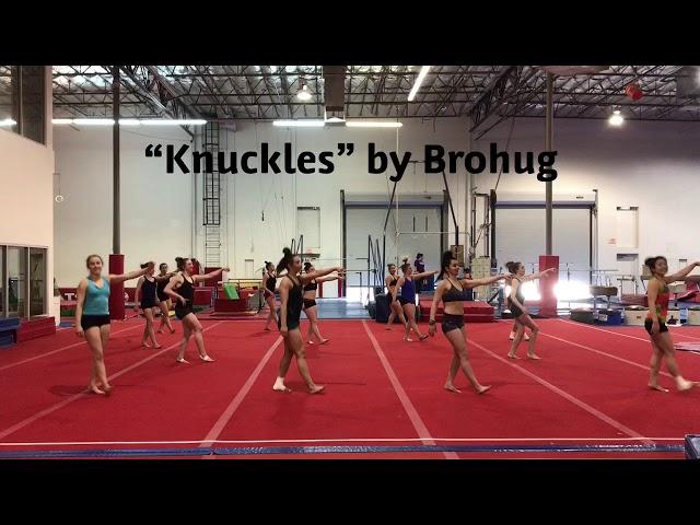 Gymcats dance warm up  to “Knuckles” by Brohug gymnastics -dance cardio warm up!