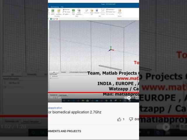 Small size antenna for biomedical application 2.7Ghz