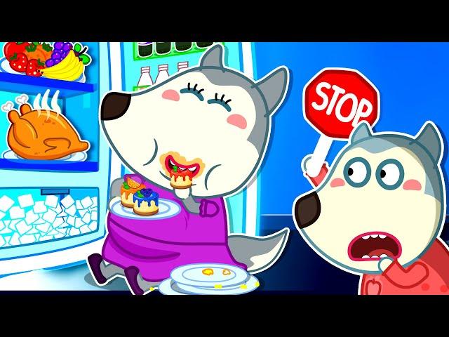 Stop, Mommy Wolf! Don't Overeat! - Stories About Mommy Wolf Family | Cartoons for Kids