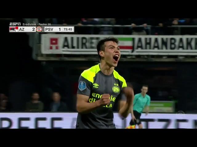 Increible jugada y gol de Chucky Lozano vs AZ 2-2 (HD) 07/04/2018