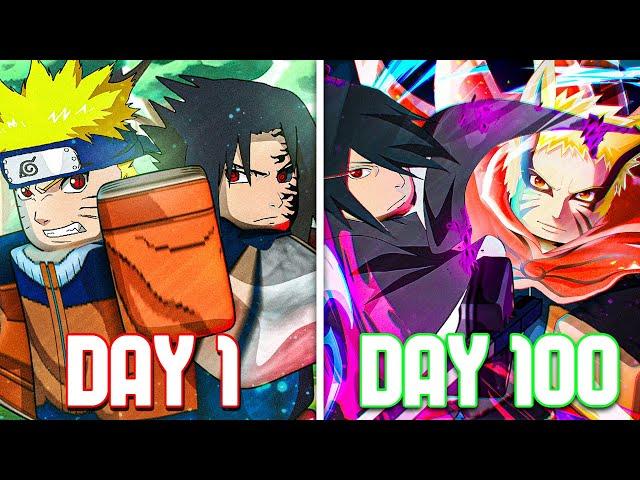 Duo Spends 100 Days as NARUTO & SASUKE in Shindo Life..- Roblox ft @Breazsy