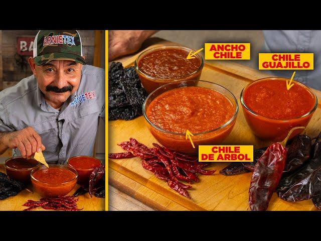 Three DELICIOUS SALSA ROJA Recipes (Chile de ÁRBOL, GUAJILLO & ANCHO) for Mexican Cooking