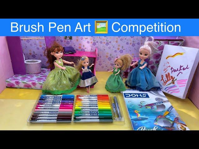 Brush Pen Art Competition | Rose Lilly Lotus Jasmine