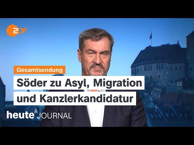 heute journal vom 05.09.2024 Schusswechsel in München, Asylrecht, Söder zur K-Frage