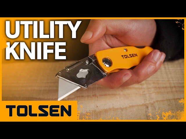 TOLSEN  Folding Retractable Utility Knife Quick-change SK5 Blades Box Cutter