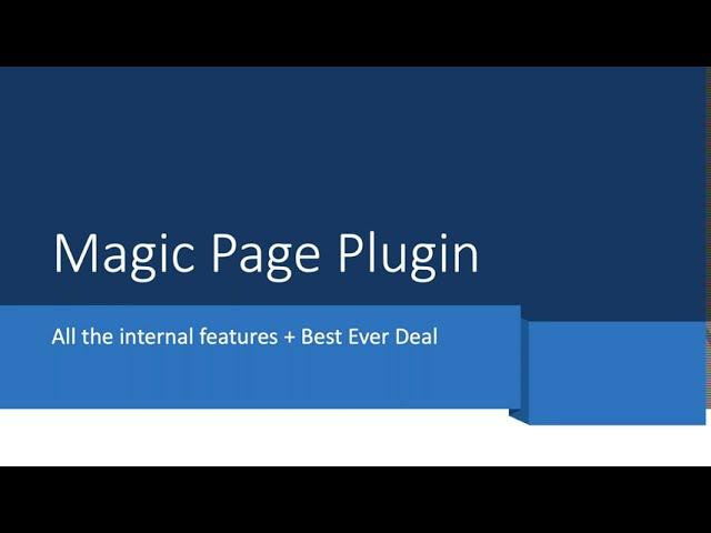 Understanding Every Tool Inside of Magic Page Plugin + Best Deal Ever