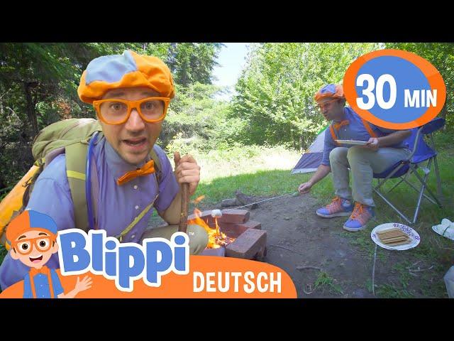 Blippi geht campen ️ | Blippi Deutsch - | Abenteuer und Videos für Kinder