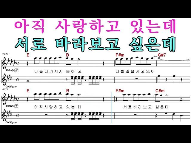 평행선  악보와노래  문희옥