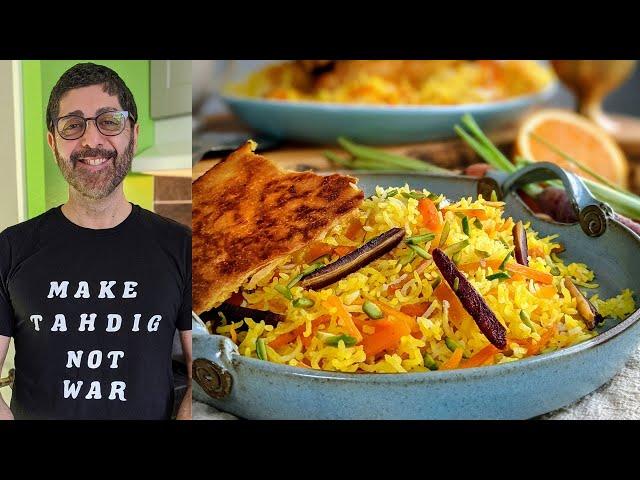 "Havij Polow" Iranian Saffron Carrot Rice with Chicken by The Caspian Chef