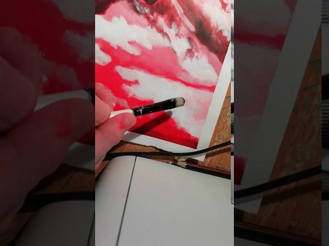 Dry brush blending with acrylics
