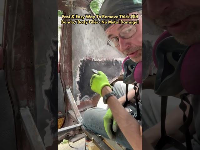 Fast & Easy Way To Remove Bondo/ Body Filler Without Damaging The Metal