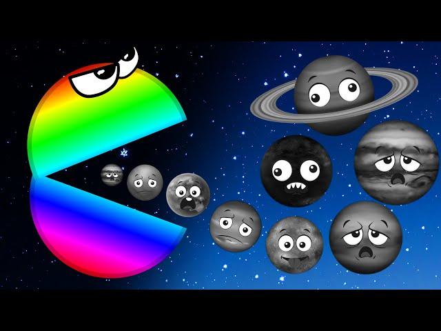 Only Hungry Rainbow Planets | Best Planet Compilation for Baby | Planets, Games, Entertainment