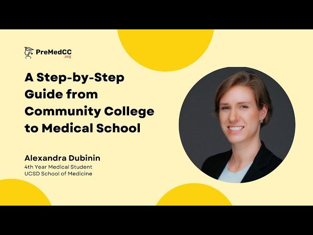 A Step-by-step Guide from Community College to Medical School - Alexandra Dubinin, MS IV