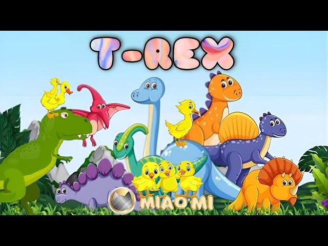 dino songs | lagu anak anak | badannya besar tangannya kecil | t rex | dino saurus | lagu anak pop