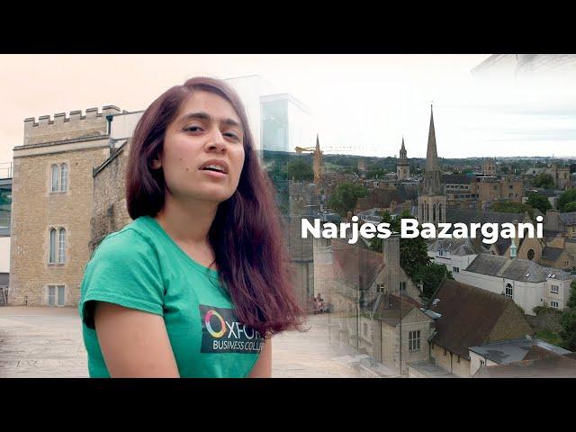 An Iranian student at Oxford Business College - Narjes Bazargani