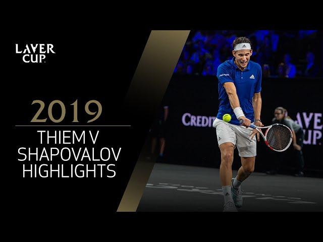 Thiem v Shapovalov Match Highlights | Laver Cup 2019