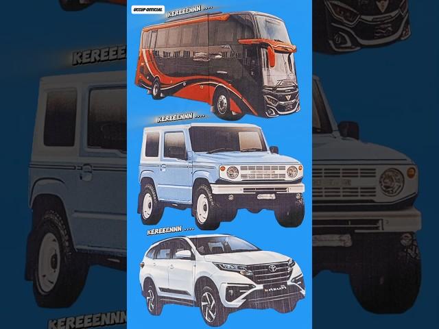 MOBIL BIG BUS, MOBIL SUZUKI JIMNY DAN MOBIL TOYOTA RUSH #shorts