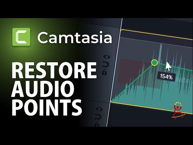 How to restore the audio points on a videoclip in Camtasia after Silence Audio | Unsilence Audio