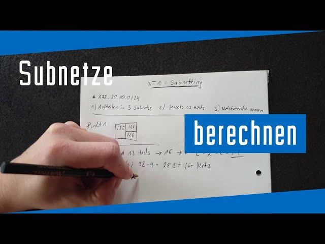 Netzwerktechnik Grundlagen  - Subnetting - Aufteilen von IP Netzen | Rechenbeispiel