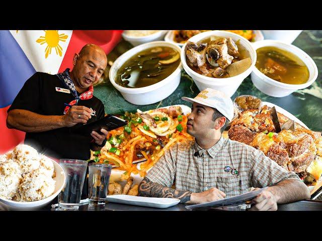 EATING FILIPINO FOOD IN LOS ANGELES// SINIGANG, MAX'S FRIED CHICKEN, CRISPY PATA, PALABOK, LUMPIA