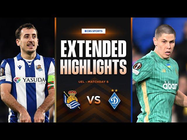 Real Sociedad vs. Dynamo Kyiv: Extended Highlights | UEL League Phase MD 6 | CBS Sports Golazo