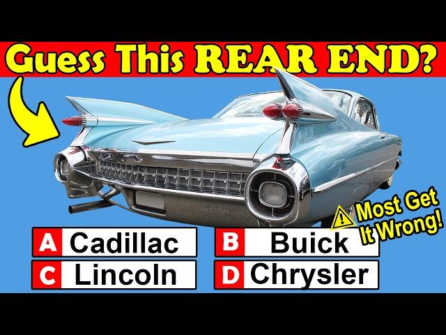 Can You Guess 20 Vintage Cars from Their Rear Ends? Start Now...