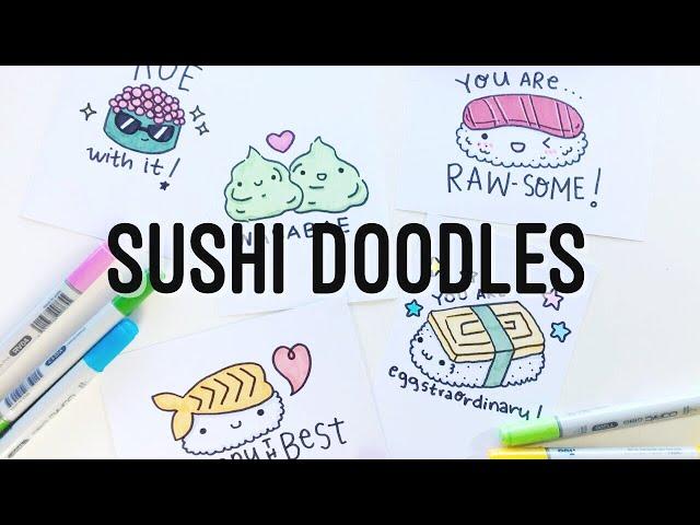 8 Pun-tastic Kawaii Sushi Puns/Doodles | Doodles by Sarah