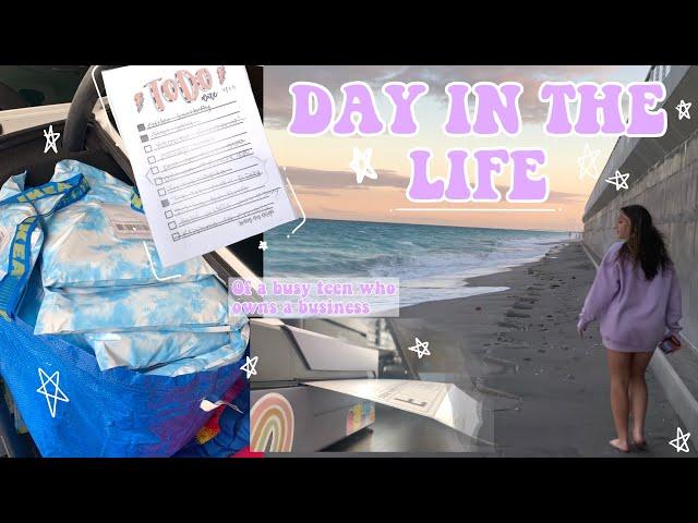 Day in my life vlog! 14 year old business owner// BOARDWALK BEADS