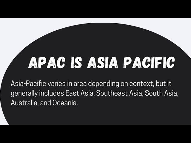 What is APAC EMEA and AMER ?