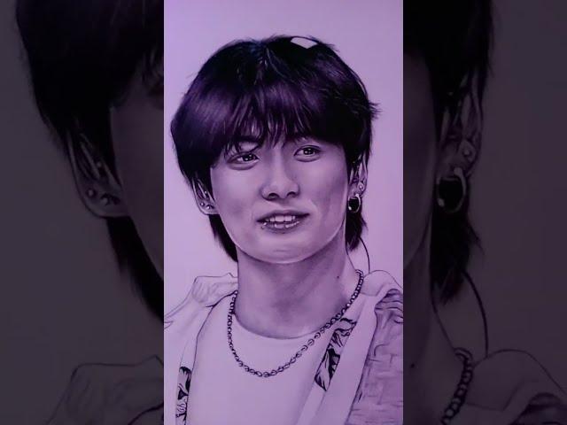 Drawing BTS Jungkook #shorts #ytshorts #jungkook #bts #art #leftandright #jk