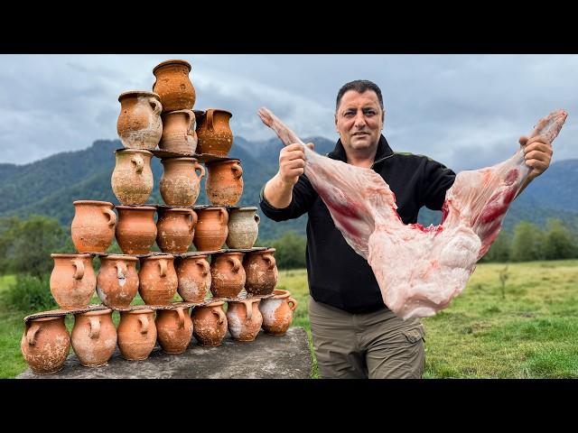 I Baked Lamb Meat In Old Clay Pots! Ancient Hermit Recipe