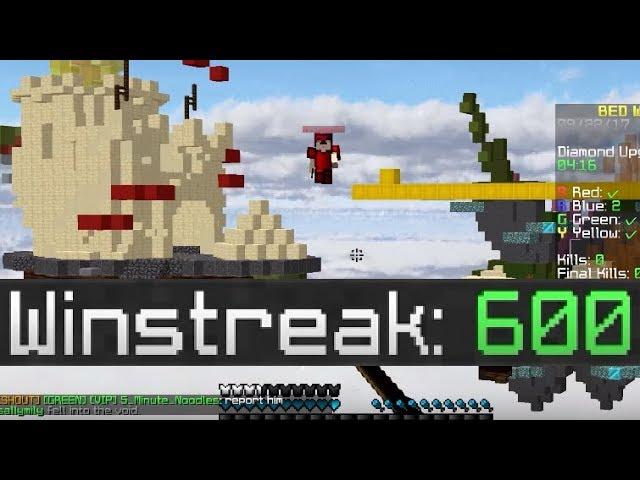 bedwars 600 winstreak meets fly hacker