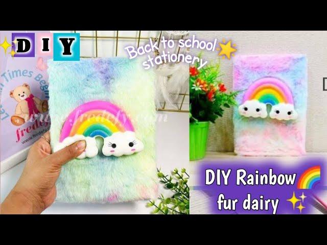 How to make diary at home  DIY Cute Rainbow diary #craftersworld#diycraft #diynotebook #kawaii #diy