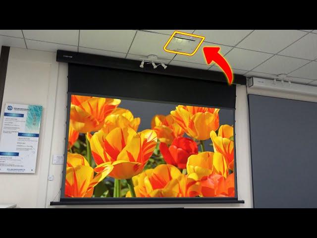 SCREENPRO ALR Anti-light Rejecting Wall Ceiling Electric Motorized Drop Down UST Projector Screen