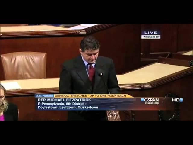 Rep. Mike Fitzpatrick speaks on the House floor about No Labels