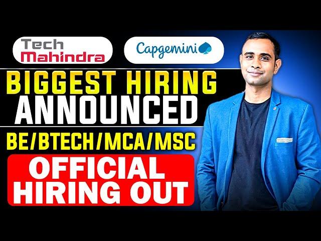 TechMahinda official Hiring Out | Caphemini Hiring through Superset | BE/BTECH/MSC/MCA| Batch 2024