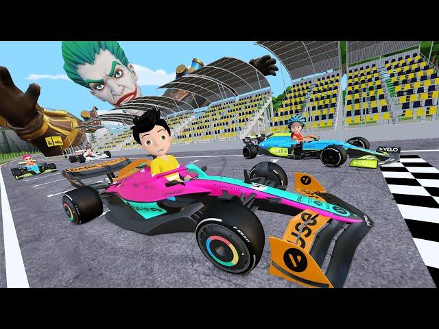 Go Kart Race | Car Race Cartoon | Gadi Wala Cartoon