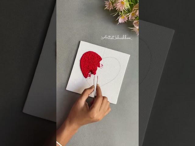 Easy Tissue paper art/ Valentine’s Day craft #shorts #youtubeshorts #heartcraft #diy