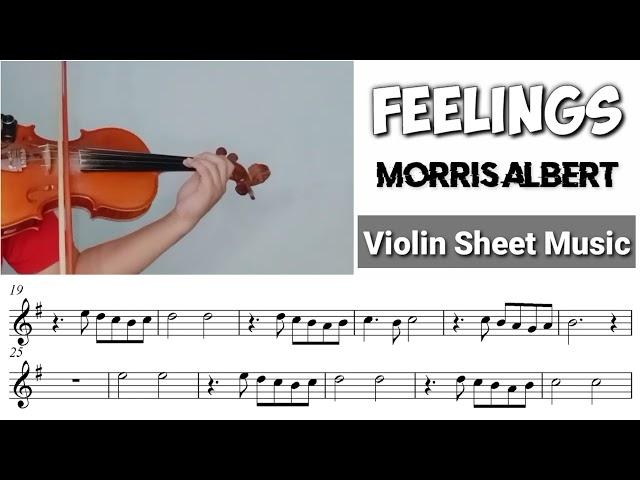 Free Sheet || Feelings - Morris Albert || Violin Sheet Music