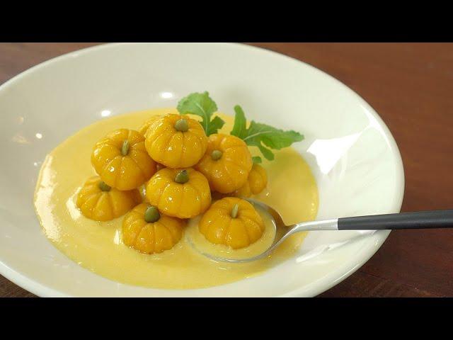 Soft & Chewy, Pumpkin Cream Pasta :: Pumpkin Gnocchi :: Halloween  Pumpkin Recipe :: Potato Recipe