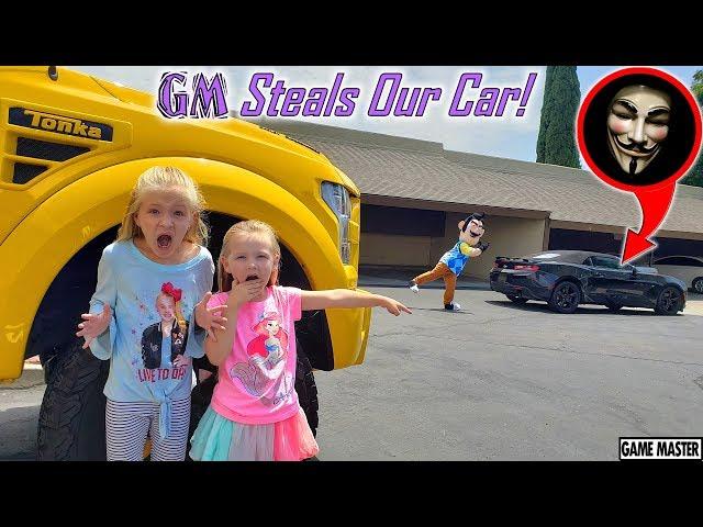 GAME MASTER Steals OUR Car From HELLO NEIGHBOR!!! Tracking the Game Master!