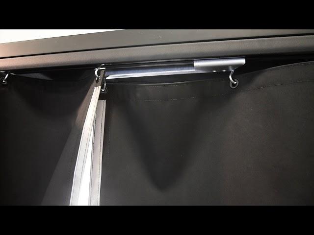 Single Bypass Passageway in Kentek Laser and Blackout Curtains