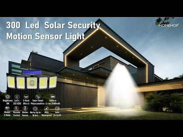 Solar LED Sensor Lights With Motion Sensor For Home (Waterproof, Cool White)