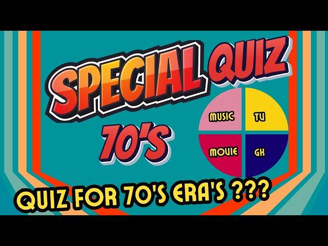 Pub Quiz Special For 70's Era's: Music, Movie, General Knowledge And Tv