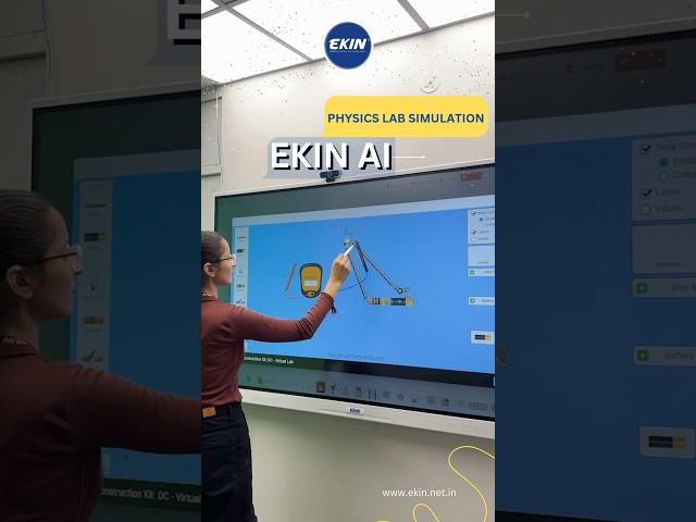 Build Circuits in the Virtual Lab: DC Simulation on EKIN AI Interactive Panel  #aipanel #ekin