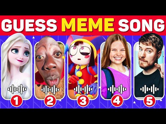 GUESS MEME & WHO'S SINGING Salish Matter, Tenge Tenge, MrBeast, Elsa, Panda, Lay Lay, King Ferran