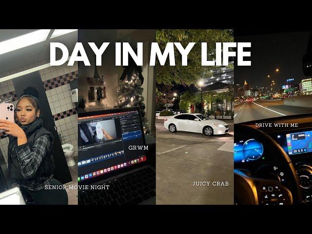 REALISTIC Day In My Life: Senior Movie Night, Drive With Me, GRWM, Eats | Vlogmas Day 8