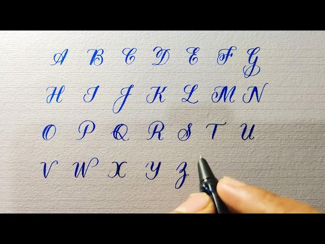 How to write Capital letters A-Z in stylish Cursive | Handwriting practice for beginners | ABCD..