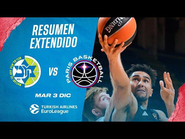 Resumen Extendido: Maccabi Tel Aviv vs Paris Basket - Jornada 13 Euroliga 2024-25